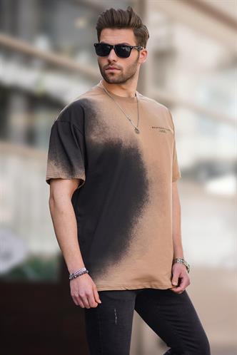 Vizon Baskılı Bisiklet Yaka Erkek Tişört 7028