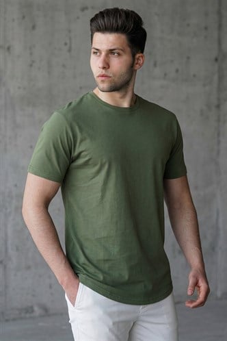 Madmext Haki Erkek Tişört 4951