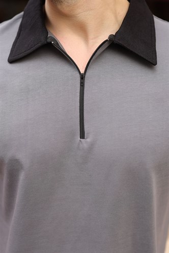 Füme %100 Pamuklu Polo Yaka Şort Tişört Takım E7358