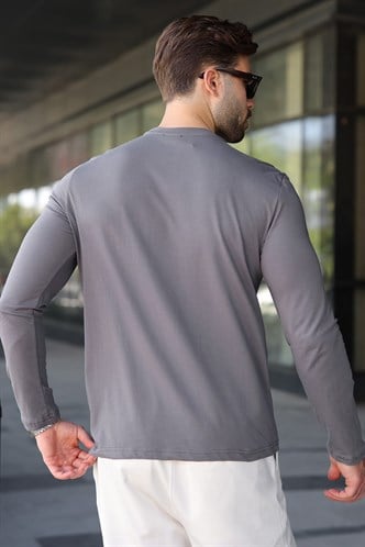Füme %100 Pamuklu Slim Fit Erkek Tişört E7187