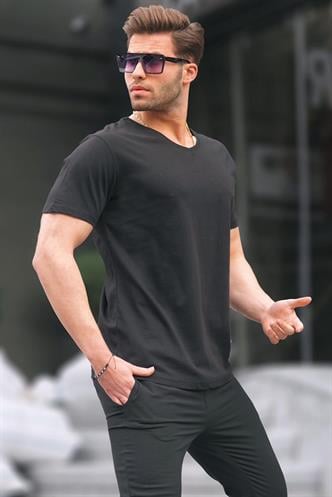 Madmext Siyah Tişört 5281