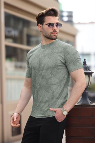 Haki Basic Erkek T-shirt E7131