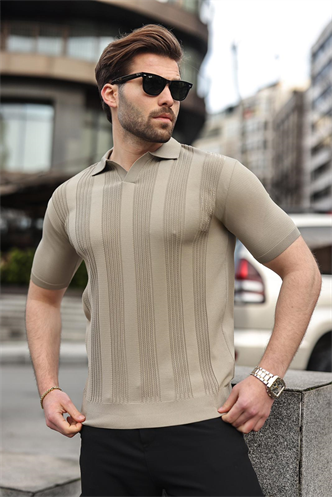 Vizon Polo Yaka Triko Erkek Tişört E7469