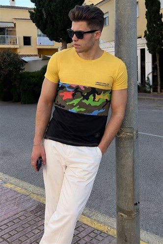 Madmext Three-Tone T-shirt for Men 3003