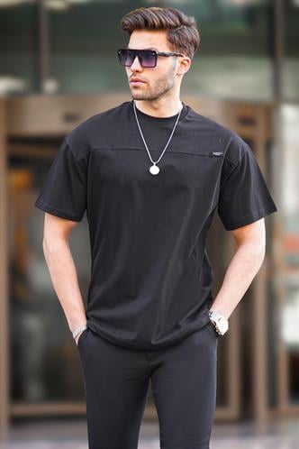 Siyah Oversize Erkek Tişört 6196