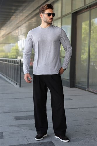 Grimelanj %100 Pamuklu Slim Fit Erkek Tişört E7187