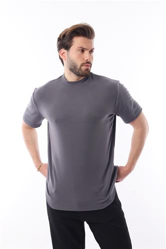 Füme Bisiklet Yaka Basic Erkek T-shirt E7113