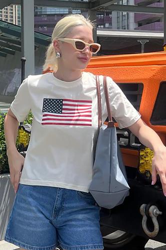 Lacivert Bisiklet Yaka Pamuklu Kısa Kollu Kadın T-Shirt MG2150