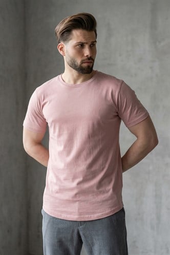 Madmext Men Soft Pink T-shirt 4951