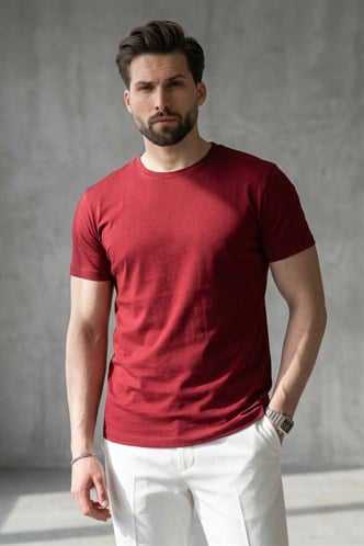 Madmext Men Maroon T-shirt 4951