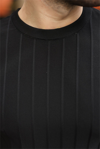 Madmext Men Black T-Shirt 5684