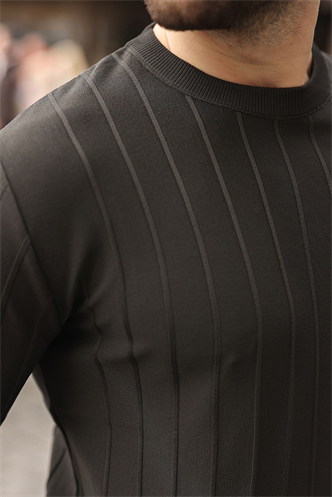 Madmext Erkek Antrasit Triko Tişört 5684