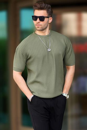 Madmext Erkek Haki Tişört 5685