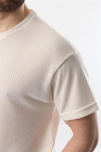 Ekru Bisiklet Yaka Erkek T-shirt E7128