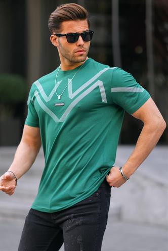 Madmext Koyu Yeşil Tişört 5369