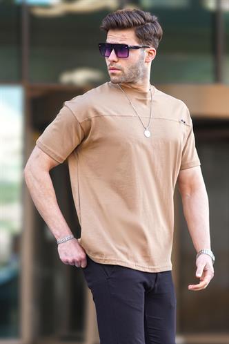 Kapuçino Oversize Erkek Tişört 6196