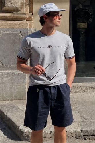 Men Basic Gray T-Shirt
