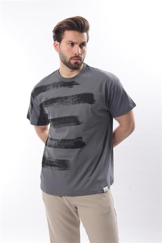 Füme Baskılı Regular Fit Erkek T-shirt E7107