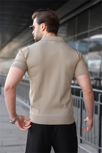 Vizon Slim Fit Polo Yaka Triko Erkek Tişört E7472