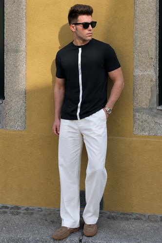 Madmext Men Printed Black T-shirt 5378