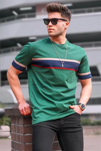 Madmext Erkek Yeşil Tişört 5372