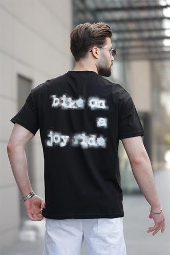 Siyah Baskılı Basic Erkek Tişört E7150