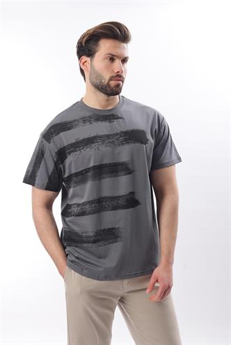 Füme Baskılı Regular Fit Erkek T-shirt E7107