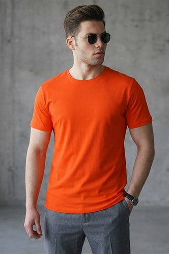 Madmext Turuncu Erkek Tişört 4951
