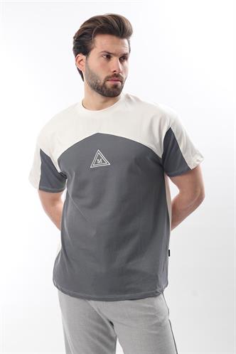 Ekru OverFit Garnili Erkek T-shirt E7104