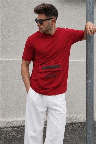 Madmext Men Printed Dye Gray T-Shirt 5359