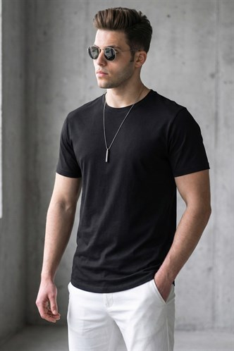 Madmext Men Black T-shirt 4951