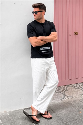 Madmext Men Printed Black T-Shirt 5359