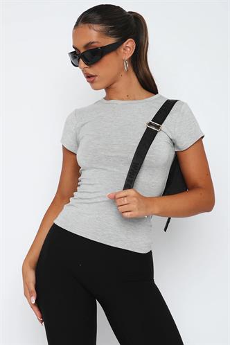 Gri Basic Kadın Tişört MG2012