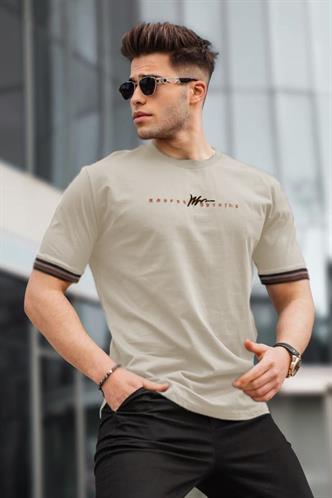 Bej Basic Erkek Tişört