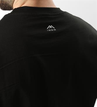 Siyah Baskılı Nakış Detaylı Erkek T-shirt E7108