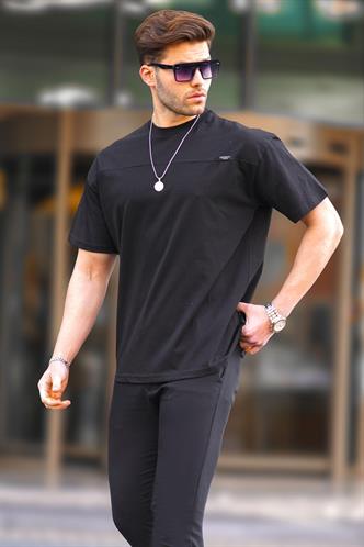 Siyah Oversize Erkek Tişört 6196