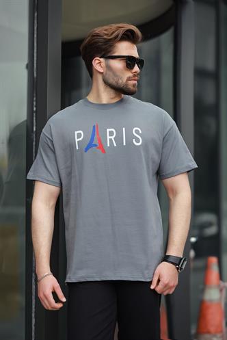 Füme %100 Pamuklu Baskılı Erkek Tişört E7146
