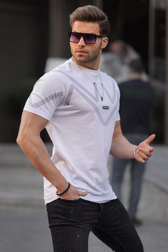 Madmext Beyaz Tişört 5369