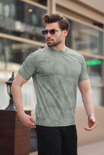 Haki Basic Erkek T-shirt E7131