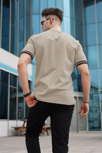 Bej Basic Erkek Tişört