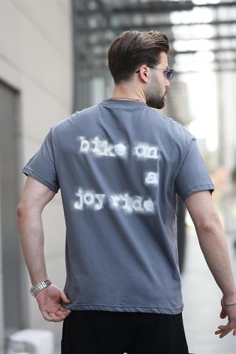 Füme Baskılı Basic Erkek Tişört E7150