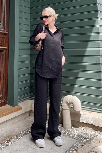 Siyah Gömlek Pantolon İkili Takım MG2117