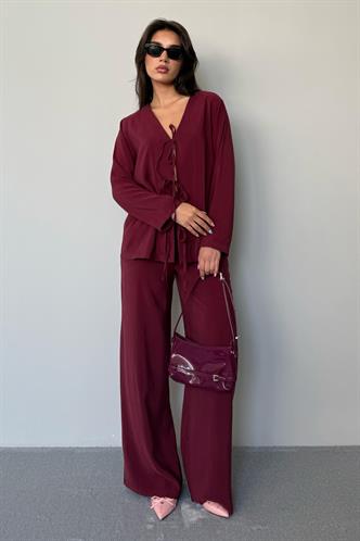 Bordo Önü Bağlamalı Alt Üst Takım Mg2473