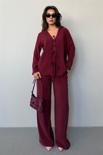 Bordo Önü Bağlamalı Alt Üst Takım Mg2473