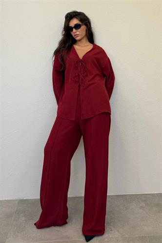Bordo Önü Bağlamalı Alt Üst Takım Mg2423