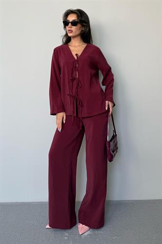 Bordo Önü Bağlamalı Alt Üst Takım Mg2473