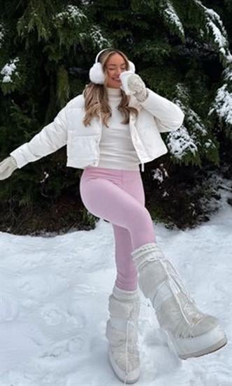 Pembe  Yüksek Bel Kadın Tayt MG2230