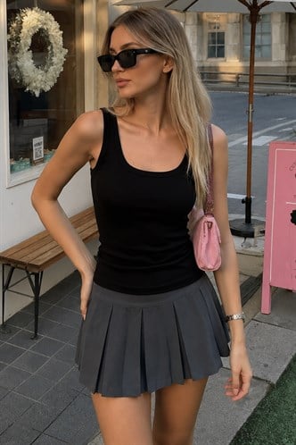 Siyah Kalın Askılı Kadın Atlet Mg2440