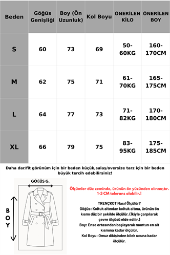 Bej Düğmeli Kruvaze Yaka Kısa Kadın Trençkot Mg2509