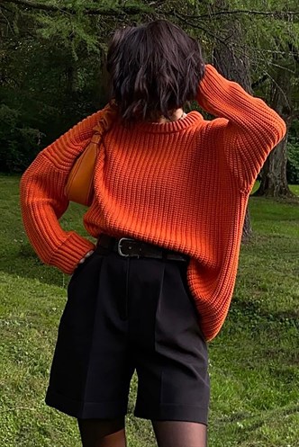 Mad Girls Orange Sweater MG1264